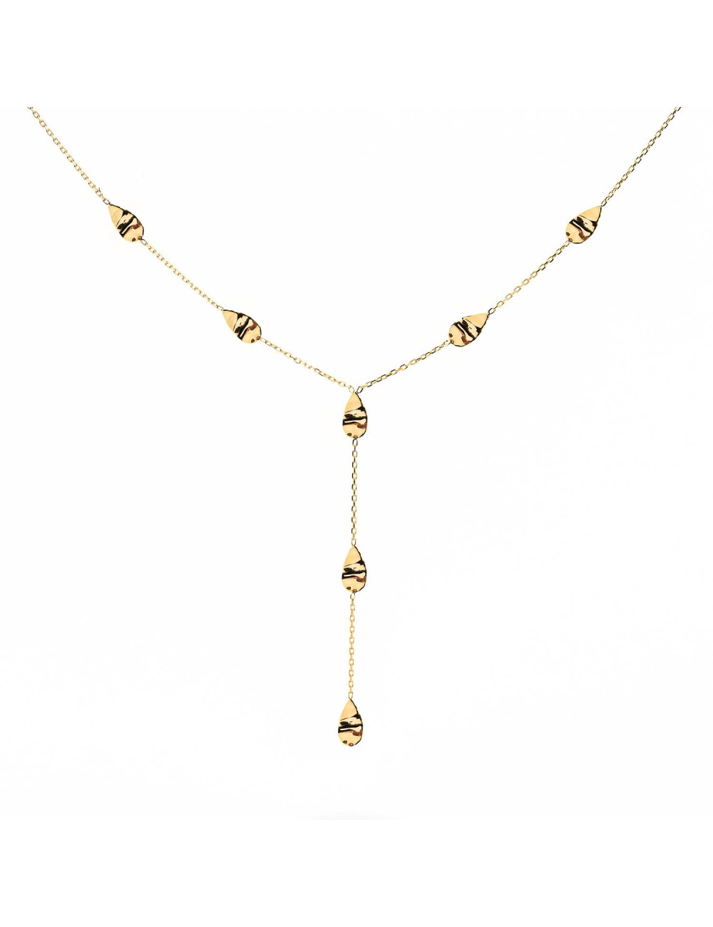 Collier gouttes en cascade - Or jaune ou blanc 375 millièmes (9 carats)