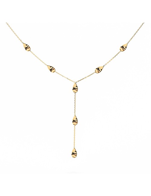 Collier gouttes en cascade - Or jaune ou blanc 375 millièmes (9 carats)