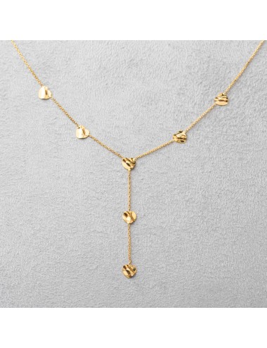 Collier cascade de tendresse - Or jaune ou blanc 375 millièmes (9 carats)