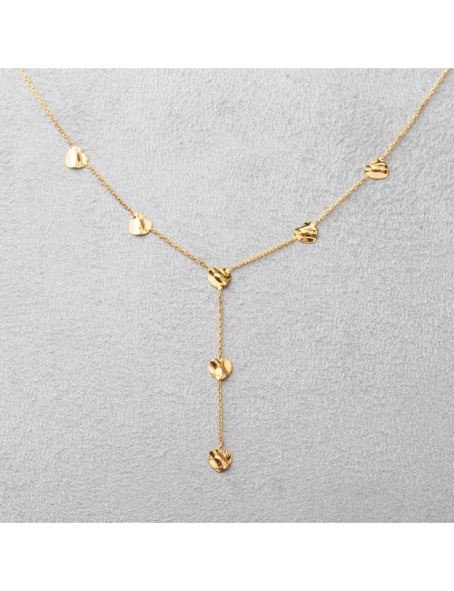 Collier cascade de tendresse - Or jaune ou blanc 375 millièmes (9 carats)