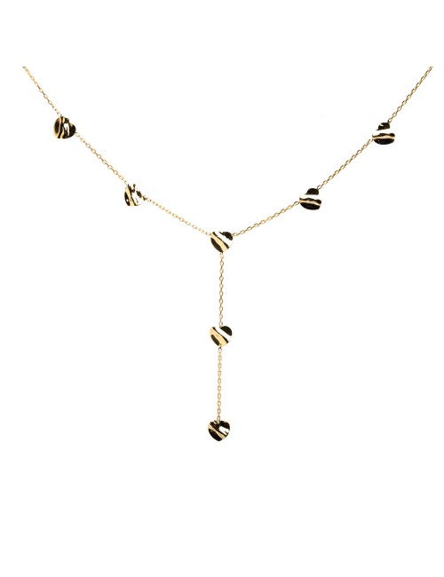 Collier cascade de tendresse - Or jaune ou blanc 375 millièmes (9 carats)