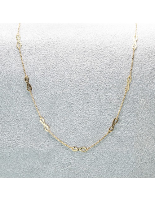 Collier éternité grungé - Or jaune ou blanc 375 millièmes (9 carats)