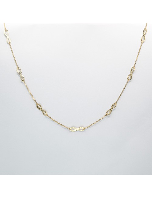 Collier éternité grungé - Or jaune ou blanc 375 millièmes (9 carats)