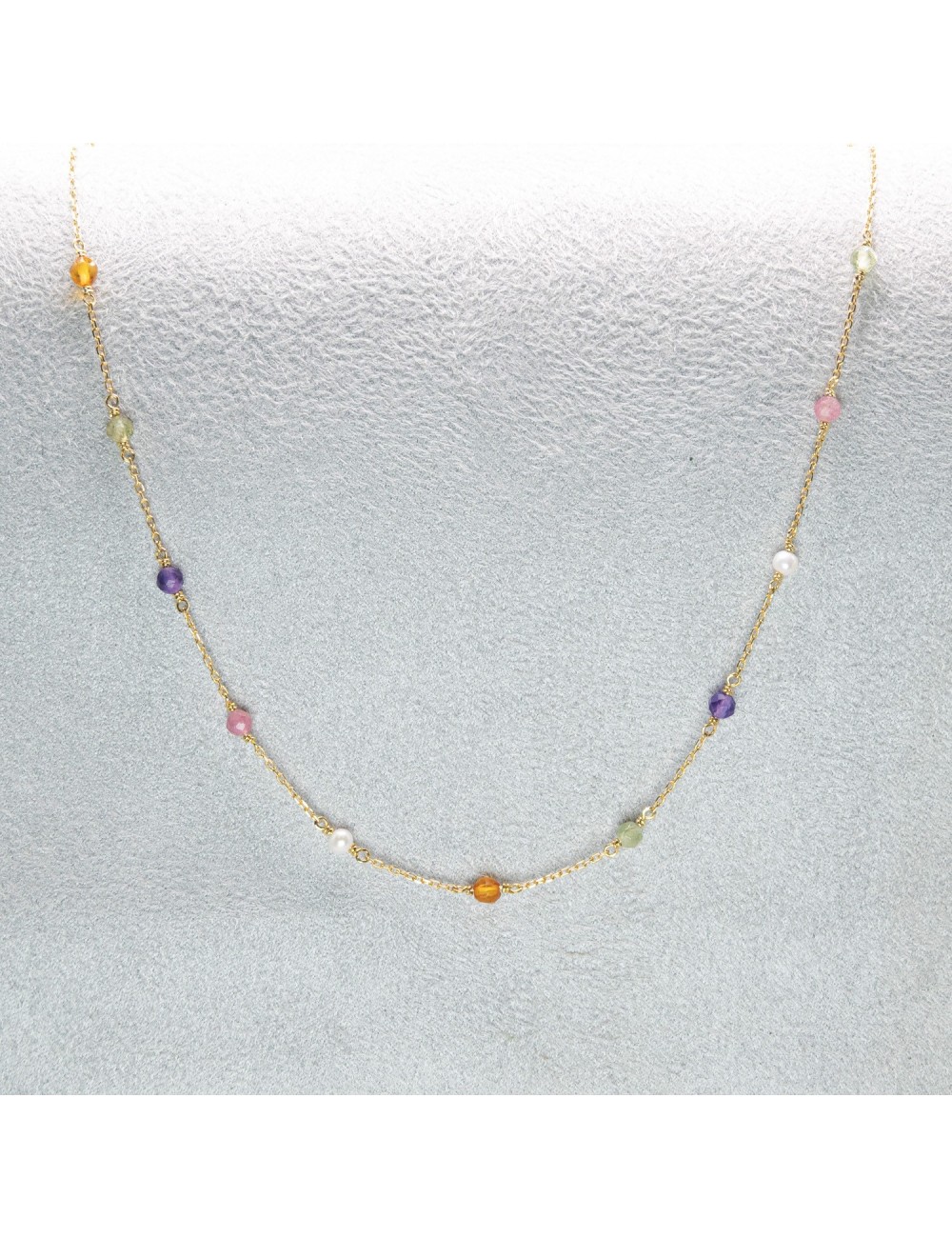 Collier bouquet de lumière - Or jaune ou blanc 375 millièmes (9 carats)