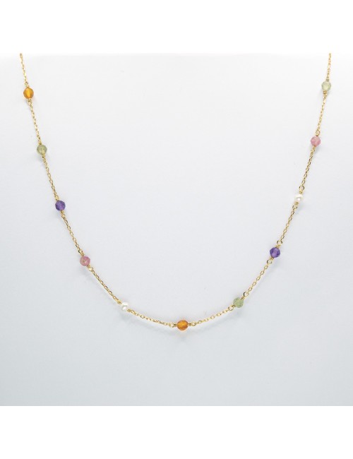 Collier bouquet de lumière - Or jaune ou blanc 375 millièmes (9 carats)