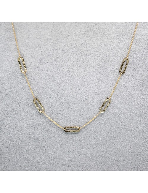 Collier danse de pistes - Or jaune ou blanc 375 millièmes (9 carats)