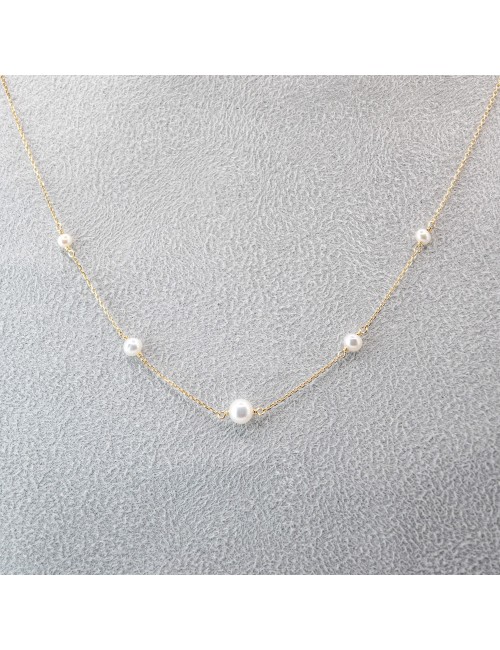 Collier mélodie dégradée - Or jaune ou blanc 375 millièmes (9 carats)