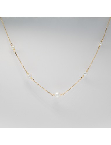 Collier mélodie dégradée - Or jaune ou blanc 375 millièmes (9 carats)