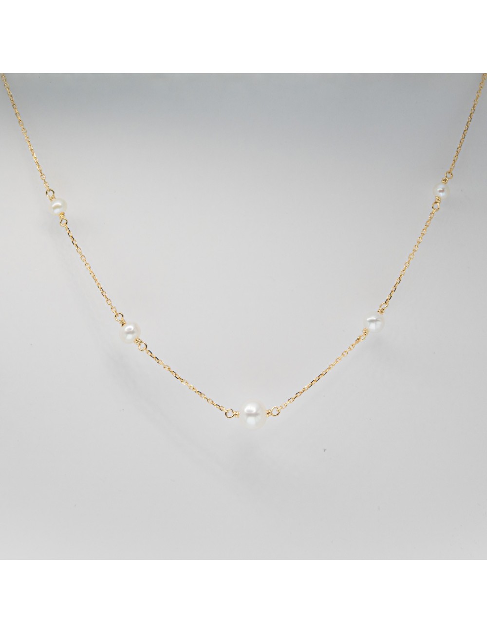 Collier mélodie dégradée - Or jaune ou blanc 375 millièmes (9 carats)