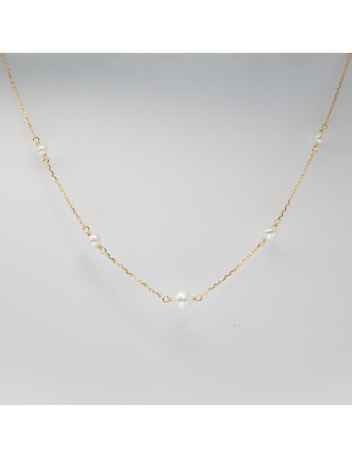 Collier mélodie dégradée - Or jaune ou blanc 375 millièmes (9 carats)