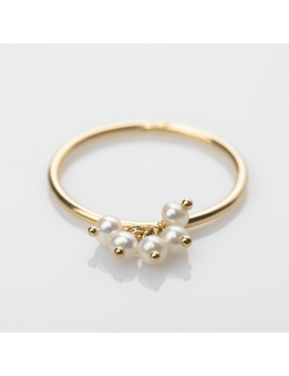 Bague bouquet nacrée - Or jaune 750 millièmes (18 carats)