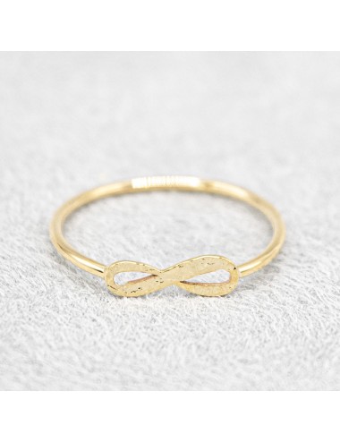 Bague infini grunge - Or jaune ou blanc 375 millièmes (9 carats)
