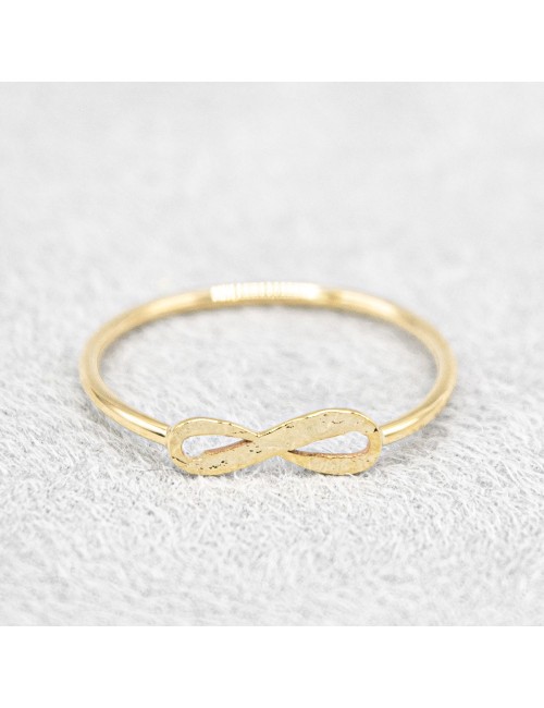 Bague infini grunge - Or jaune ou blanc 375 millièmes (9 carats)