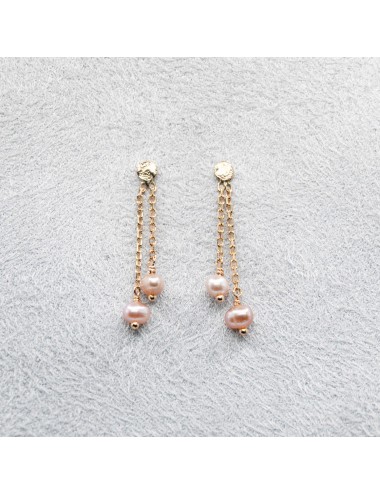 Boucles d’oreilles duo d’éclat lavande - Or jaune 750 millièmes (18 carats)