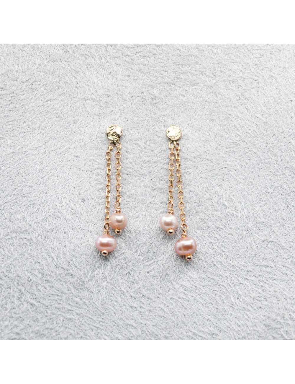 Boucles d’oreilles duo d’éclat lavande - Or jaune 750 millièmes (18 carats)