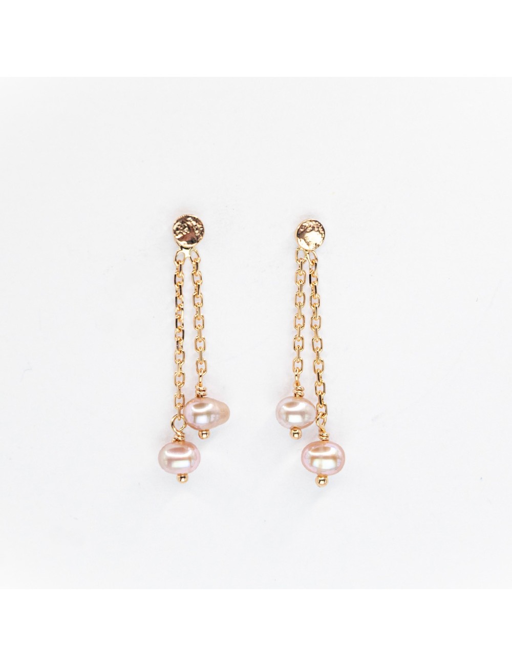 Boucles d’oreilles duo d’éclat lavande - Or jaune 750 millièmes (18 carats)