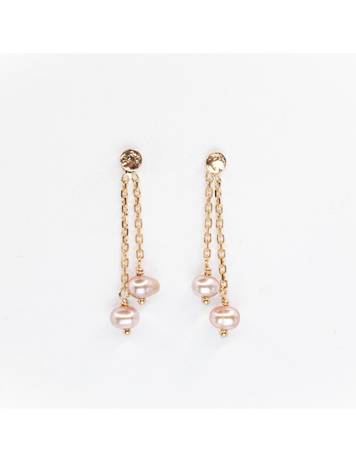 Boucles d’oreilles duo d’éclat lavande - Or jaune 750 millièmes (18 carats)