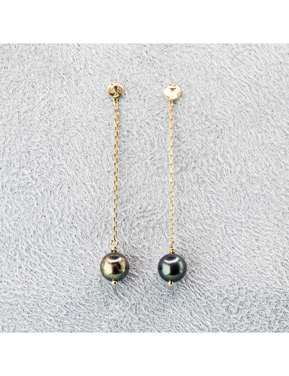 Boucles d’oreilles pendantes lumière Akoya - Or jaune ou rose 750 millièmes (18 carats)