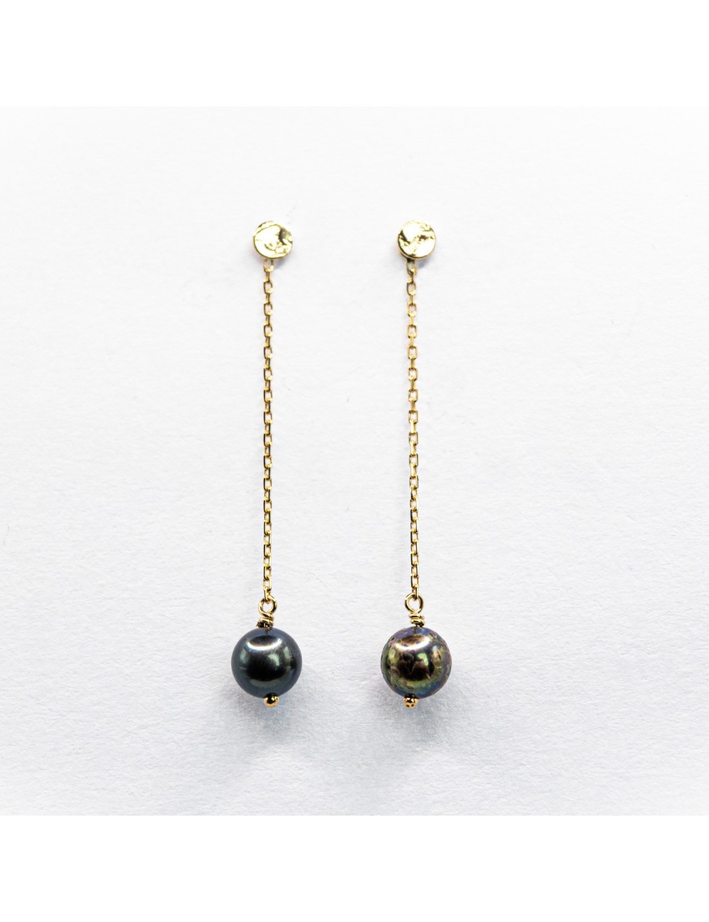 Boucles d’oreilles pendantes lumière Akoya - Or jaune ou rose 750 millièmes (18 carats)