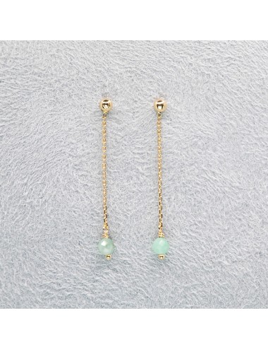 Boucles d’oreilles émeraudes en suspension - Or jaune 750 millièmes (18 carats)
