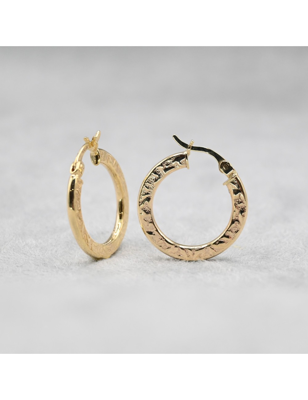 Créole grunge affirmée - Or jaune ou blanc 375 millièmes (9 carats)