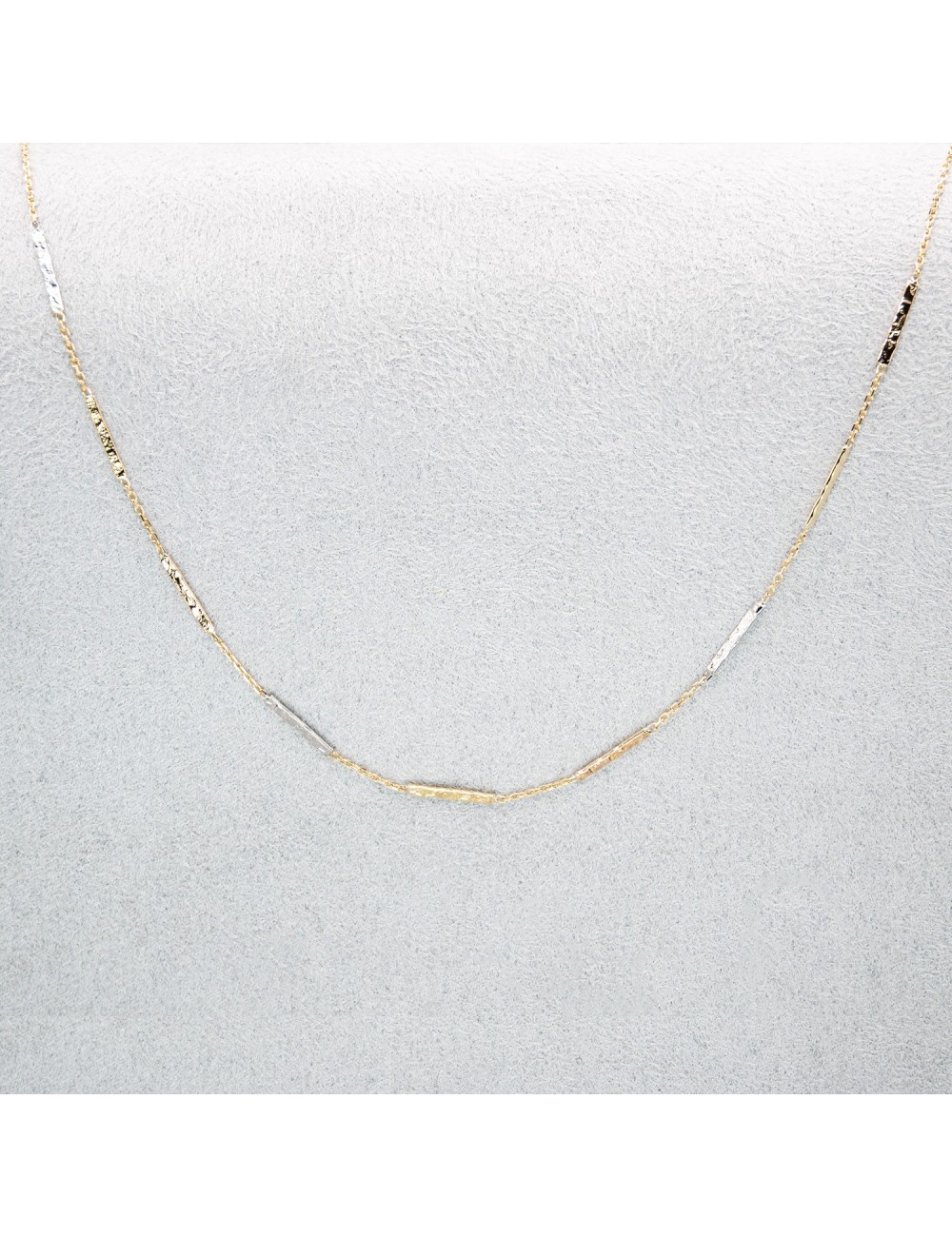Collier composé de 9 fils grunges Tricolore - Or 750 millièmes (18 carats)