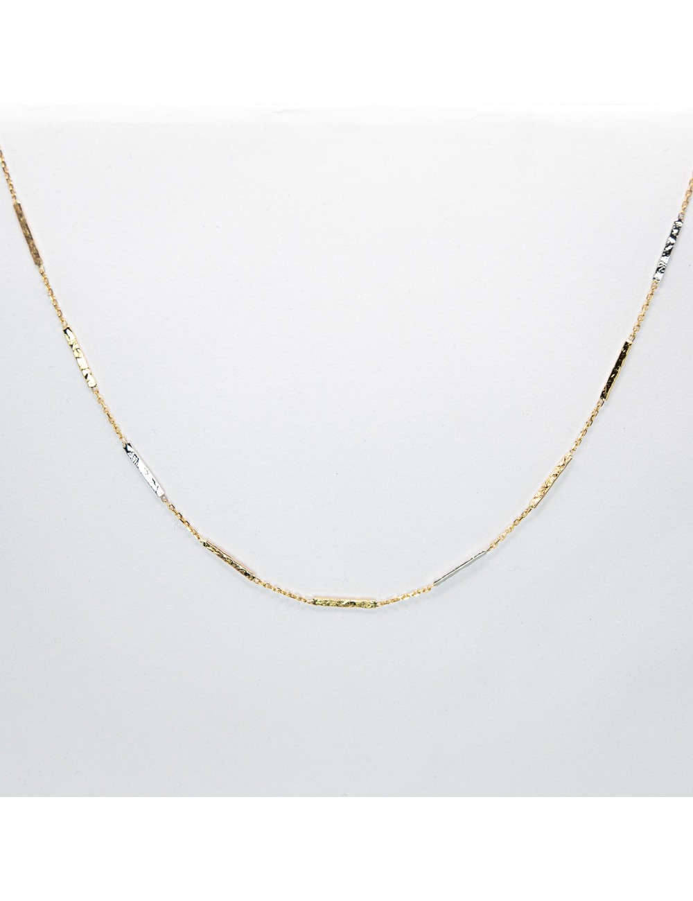 Collier composé de 9 fils grunges Tricolore - Or 750 millièmes (18 carats)