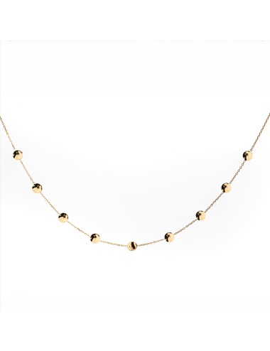 Collier petits ronds froissés - Or jaune 750 millièmes (18 carats)