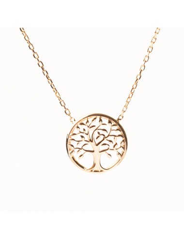 Collier mémoire du petit arbre de vie - Or jaune 750 millièmes (18 carats)