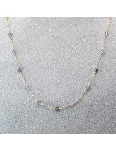 Collier harmonie bleue - Or jaune 750 millièmes (18 carats)