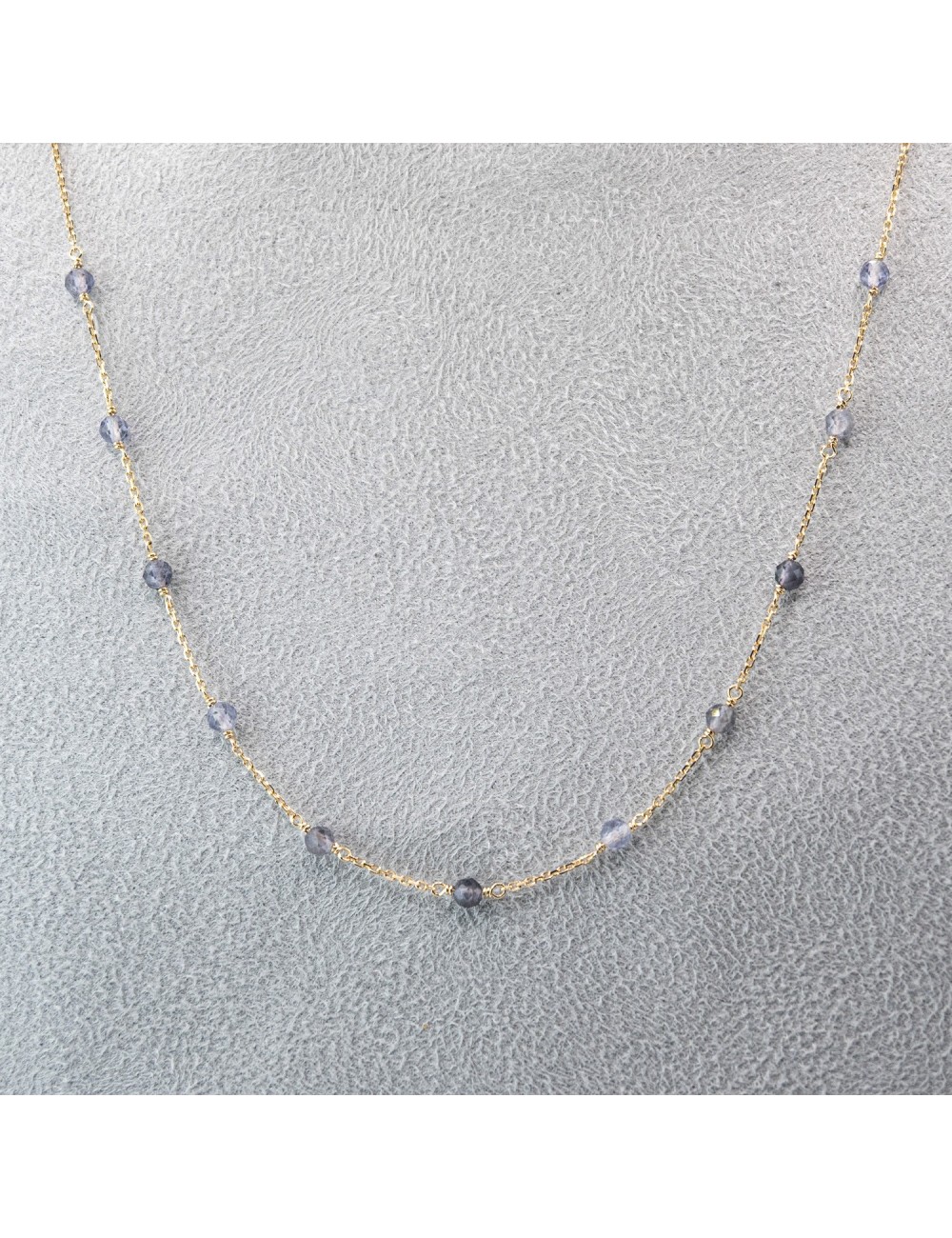 Collier harmonie bleue - Or jaune 750 millièmes (18 carats)