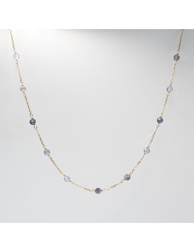 Collier harmonie bleue - Or jaune 750 millièmes (18 carats)