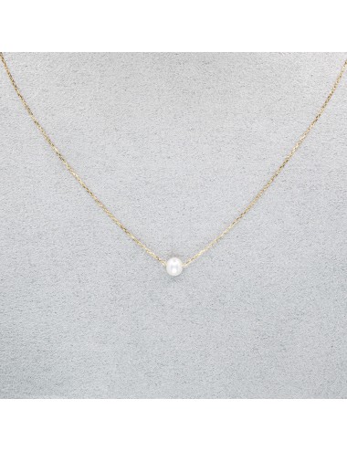 Collier mélodie perle d’eau douce - Or jaune ou rose 750 millièmes (18 carats)
