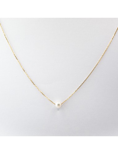 Collier mélodie perle d’eau douce - Or jaune ou rose 750 millièmes (18 carats)