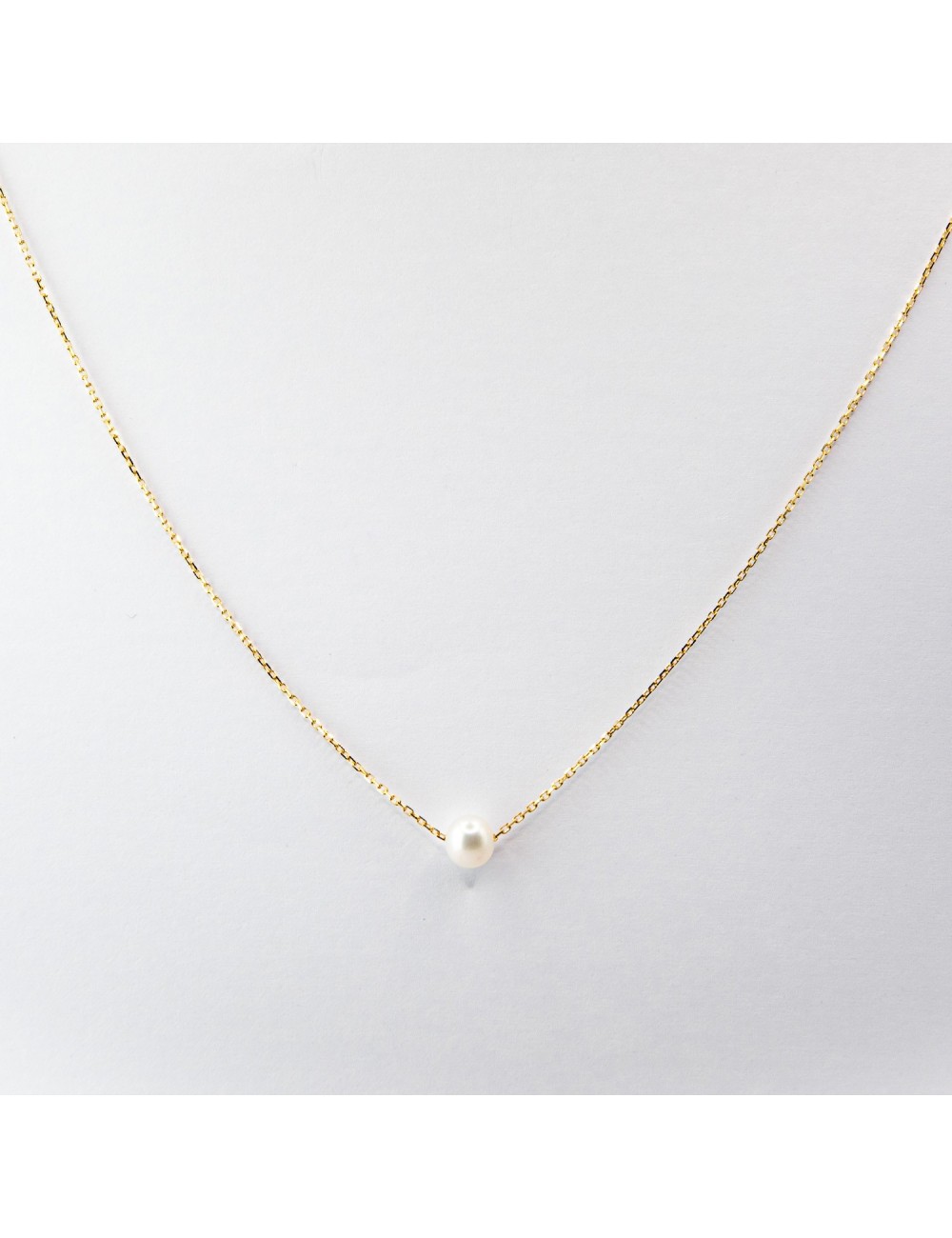 Collier mélodie perle d’eau douce - Or jaune ou rose 750 millièmes (18 carats)