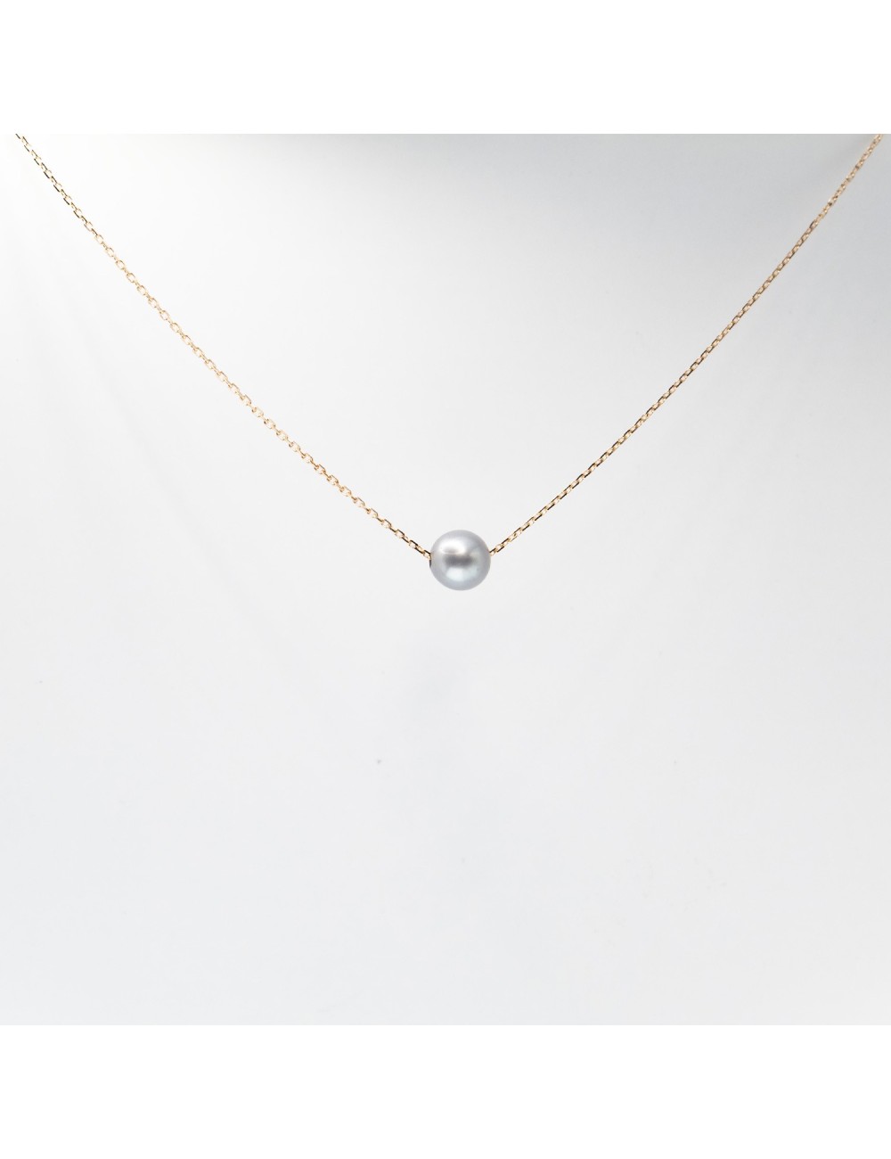 Collier mélodie grise - Or jaune ou rose 750 millièmes (18 carats)