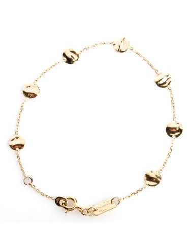 Bracelet sept éclats froissés - Or jaune 750 millièmes (18 carats)