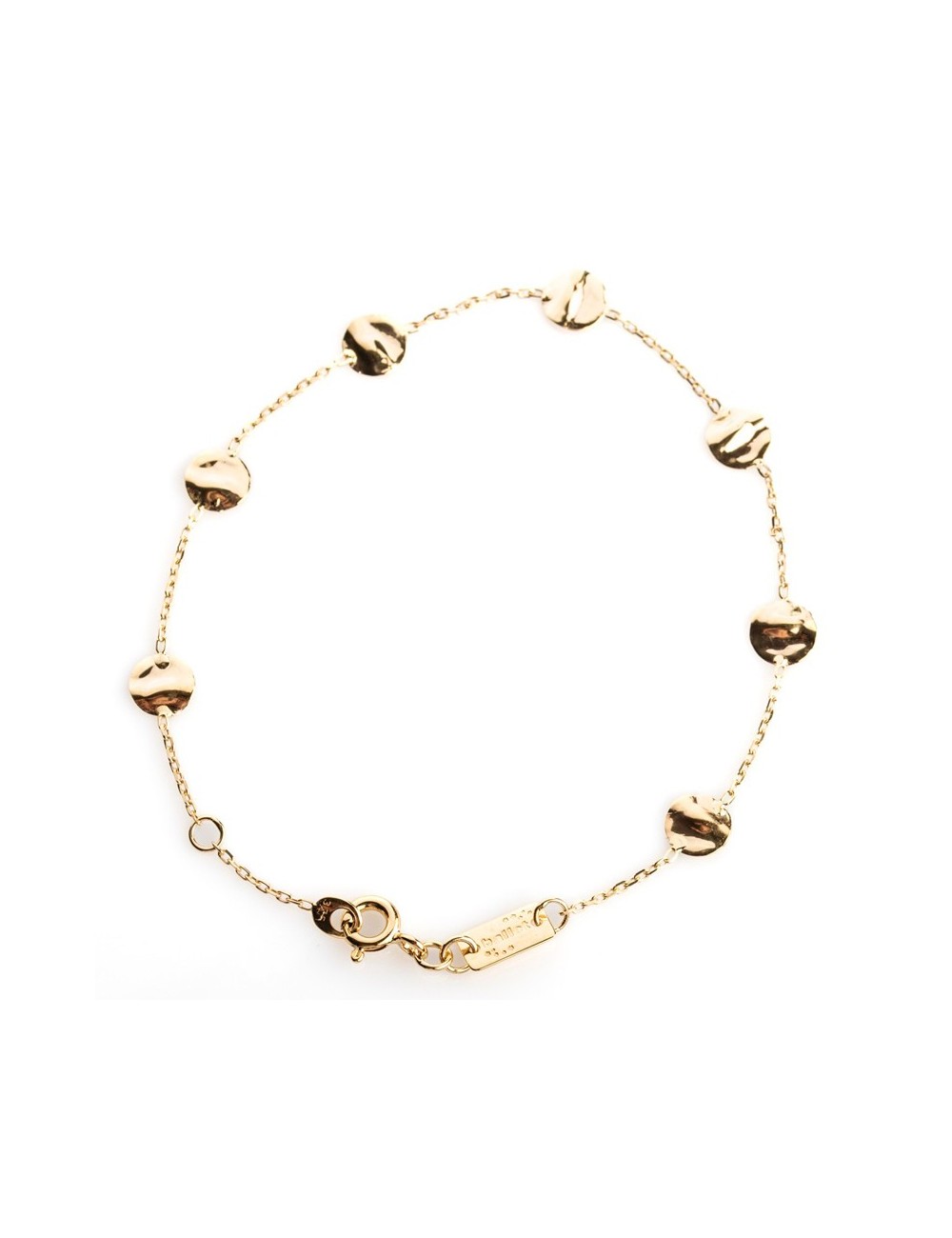 Bracelet sept éclats froissés - Or jaune 750 millièmes (18 carats)