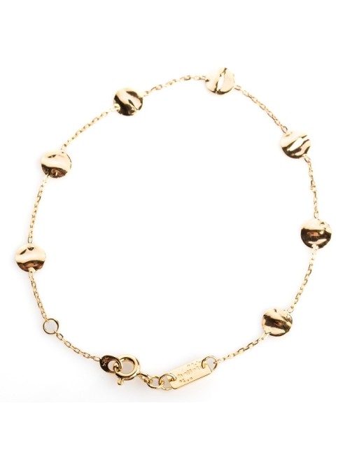 Bracelet sept éclats froissés - Or jaune 750 millièmes (18 carats)