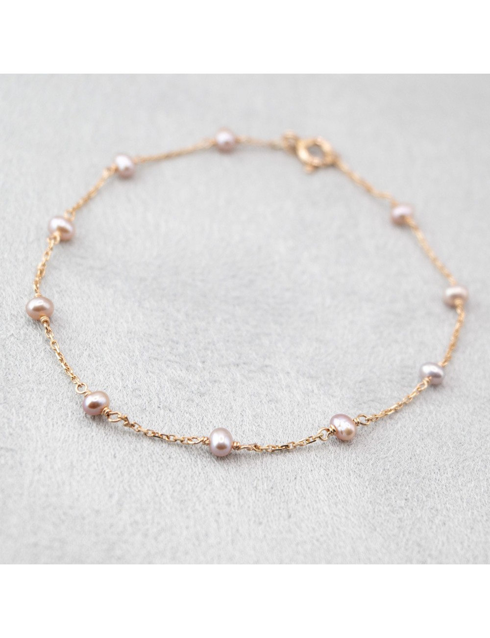 Bracelet nuance rosé - Or jaune 750 millièmes (18 carats)