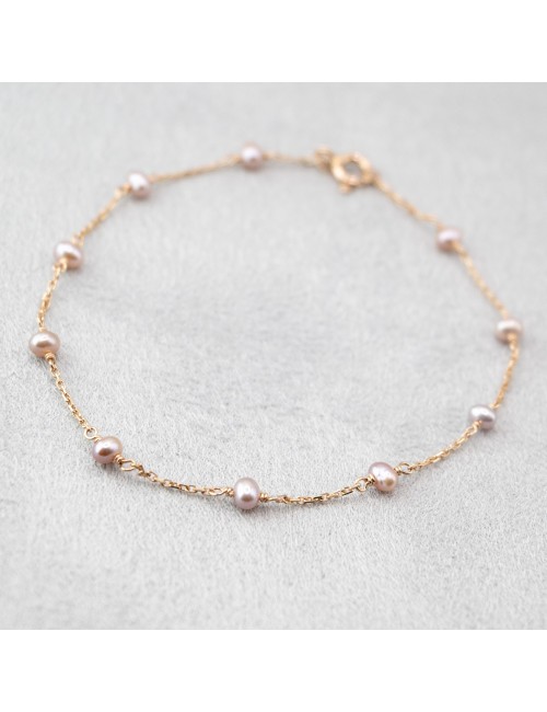Bracelet nuance rosé - Or jaune 750 millièmes (18 carats)