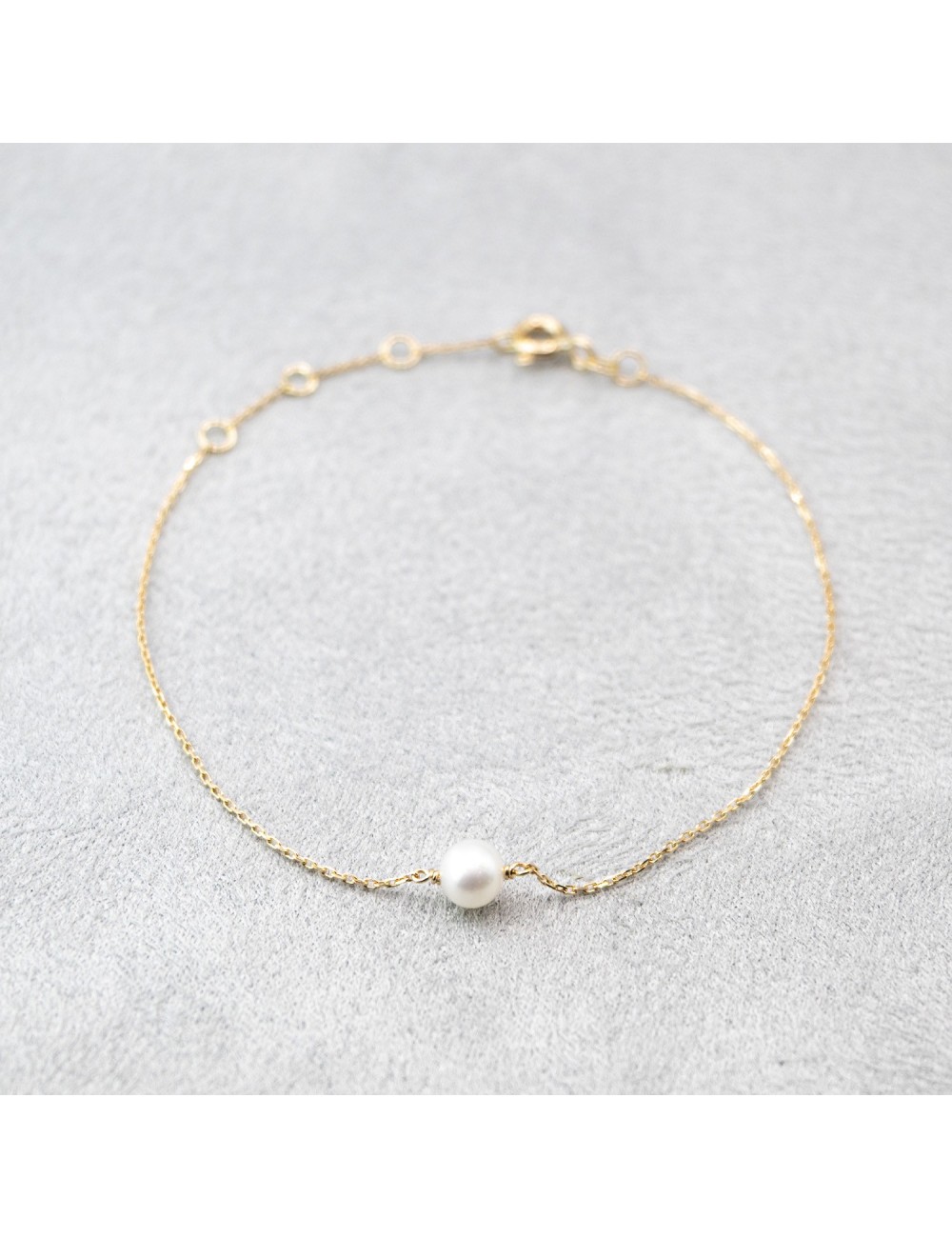 Bracelet mélodie perle d’eau douce - Or jaune ou rose 750 millièmes (18 carats)