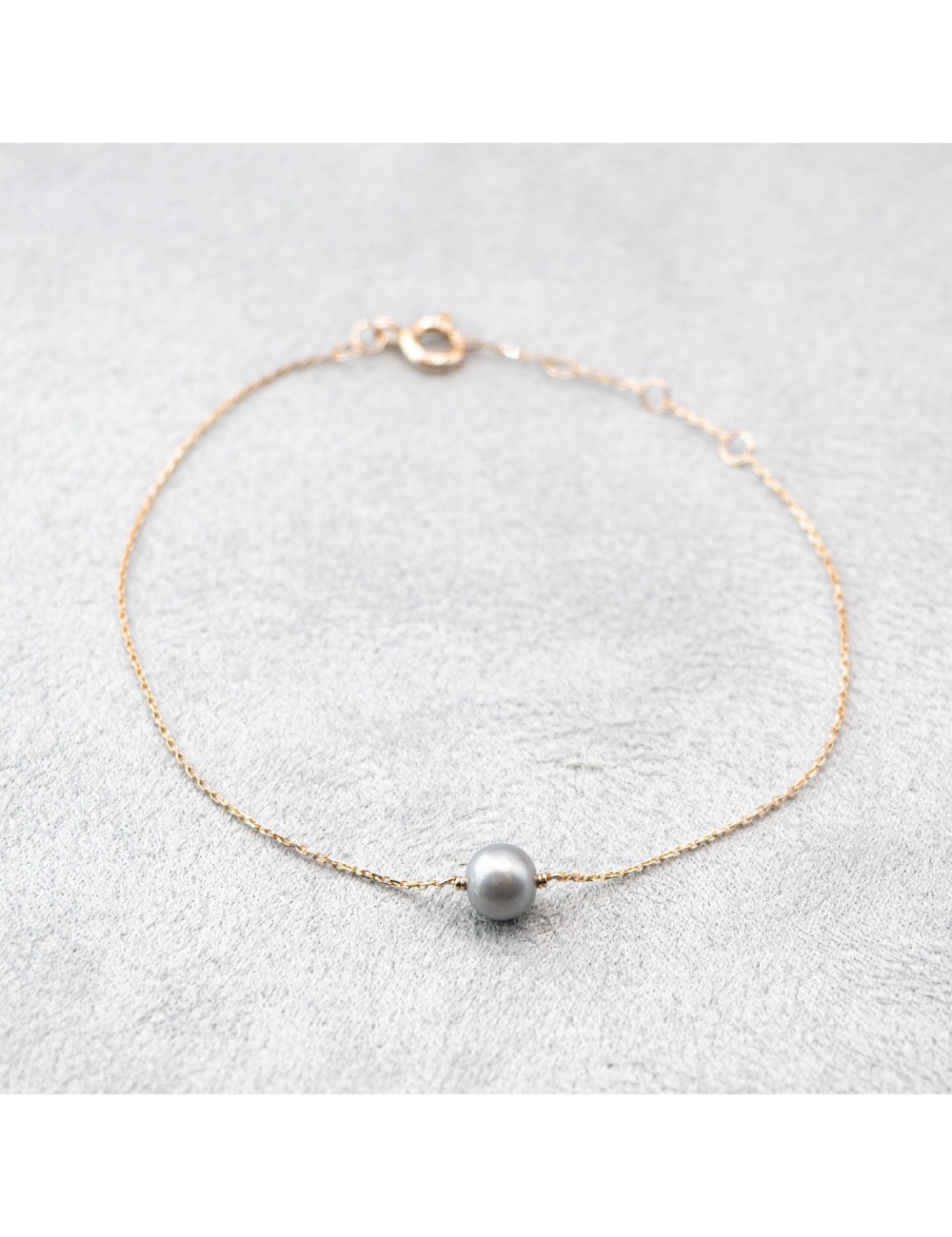 Bracelet mélodie grise - Or jaune ou rose 750 millièmes (18 carats)