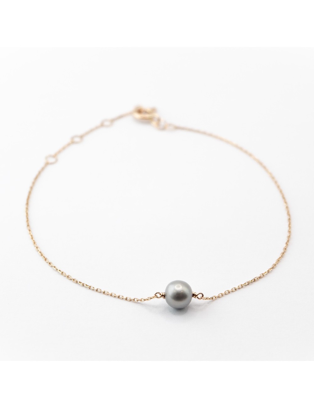 Bracelet mélodie grise - Or jaune ou rose 750 millièmes (18 carats)