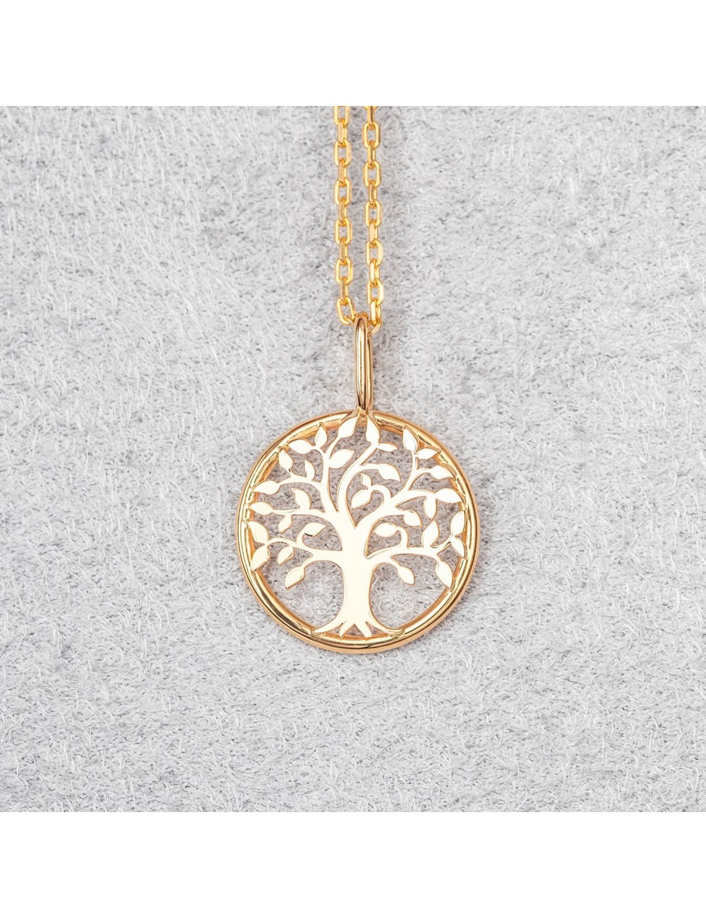 Pendentif l’arbre éternel (13mm) - Or jaune 750 millièmes (18 carats)