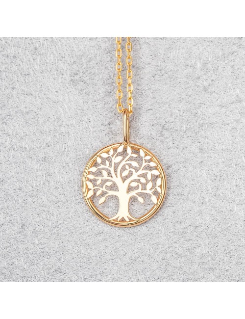 Pendentif l’arbre éternel (13mm) - Or jaune 750 millièmes (18 carats)