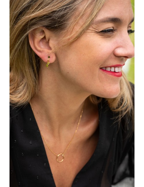 Boucles d'oreilles trio d'Or suspendus - Or Jaune ou Or Blanc 375 millièmes (9 Carats)