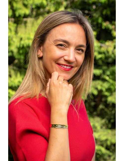 Bracelet flux solaire en jonc froissé - Or Jaune 750 millièmes (18 Carats)