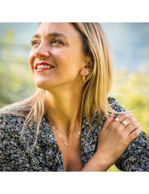 Collier orné de 16 saphirs - Or Jaune 750 millièmes (18 carats)