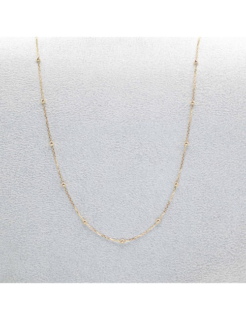 Collier orné de 15 boules d'Or - Or Jaune 750 millièmes (18 carats)